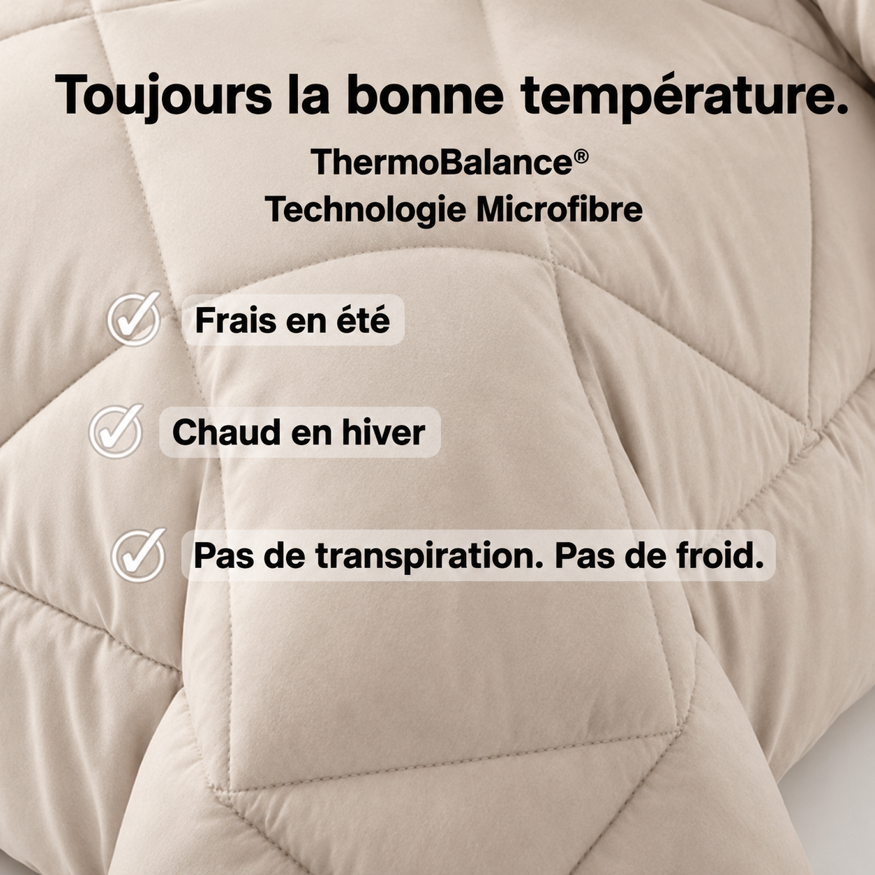 Couette EasySleep® 2-en-1, élimine le besoin de draps