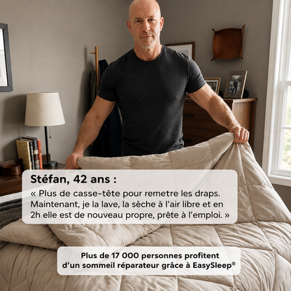 Couette EasySleep® 2-en-1, élimine le besoin de draps