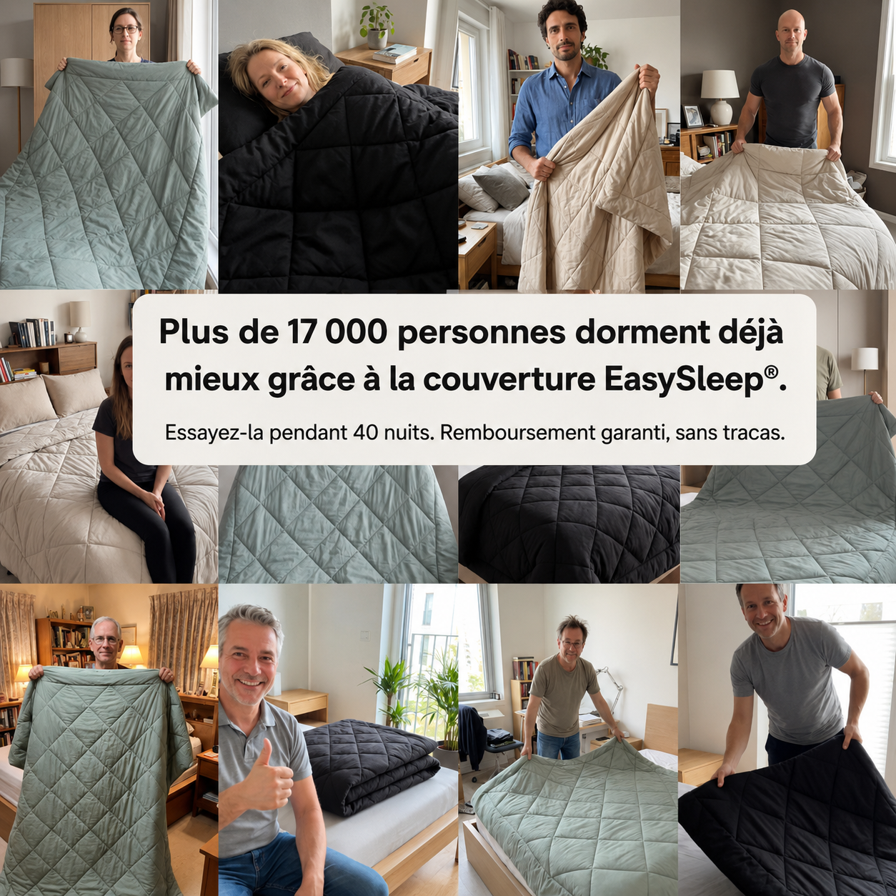 Couette EasySleep® 2-en-1, élimine le besoin de draps